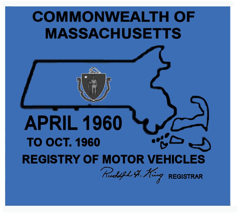 1960 Massachusetts Spring INSPECTION Sticker Bob Hoyts Classic